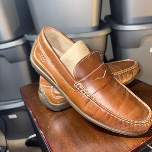 ECCO MEN Tan  Leather Slip-On Loafers(120)